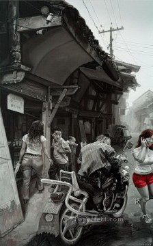Chino Painting - Calle Primavera de China